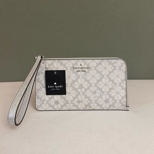 kate spade Lucy Spade Flower Star L-Zip Wristlet with Wrist Strap